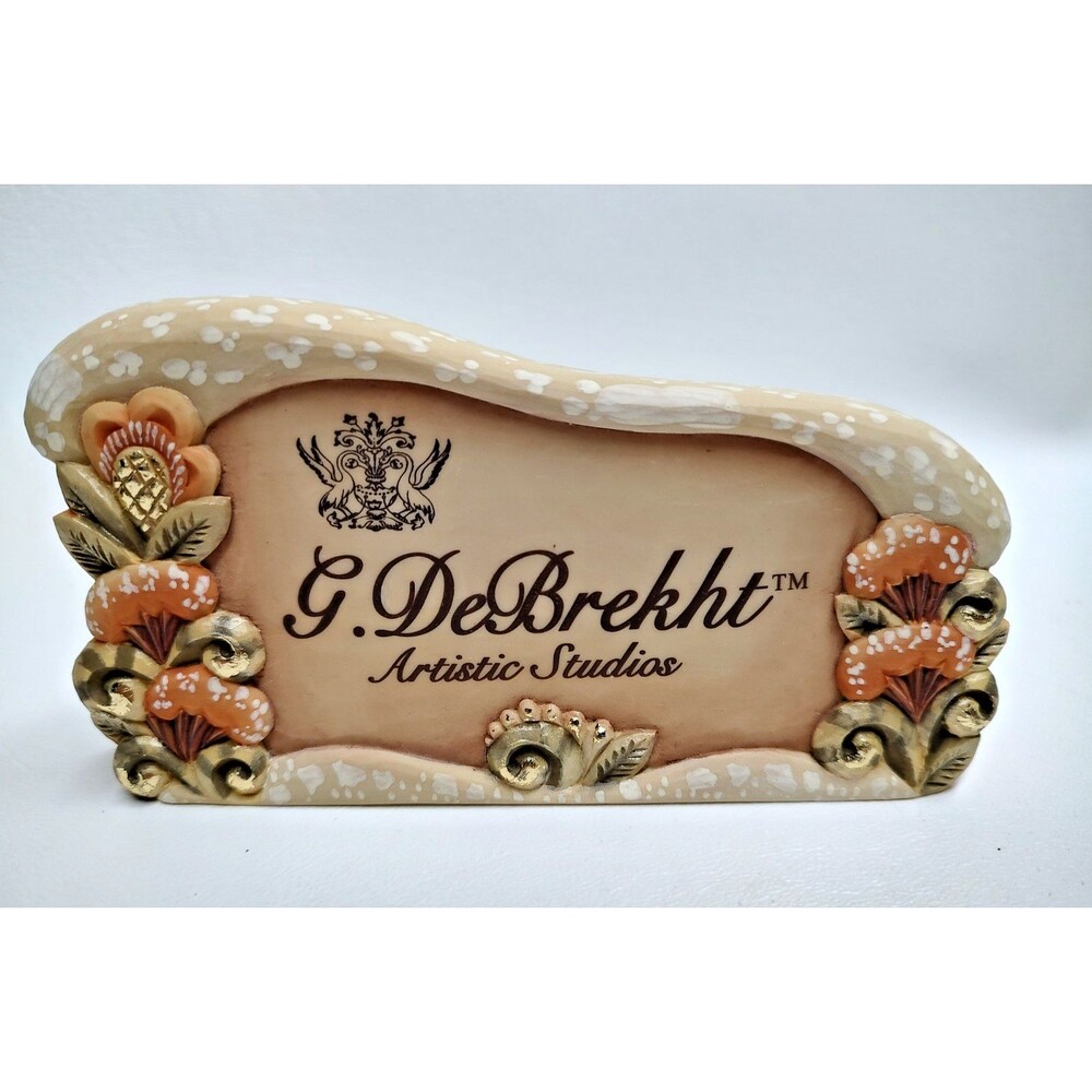 Vintage 2002 G. DeBrekht Santa Artistic Studios Plaque or Stand Sign 6" x 3"